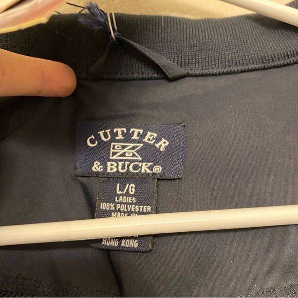 Cutter and Buck Climaguard ladies navy blue 1/4 zip Jacket NW Golf Association L - Picture 5 of 13